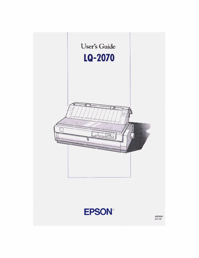 Epson lq 2070 USER\